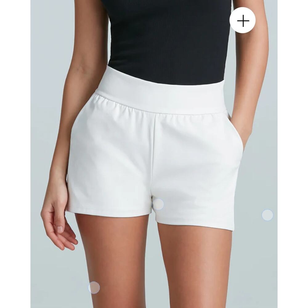 Commando large white faux elastic waistband machine washable shorts